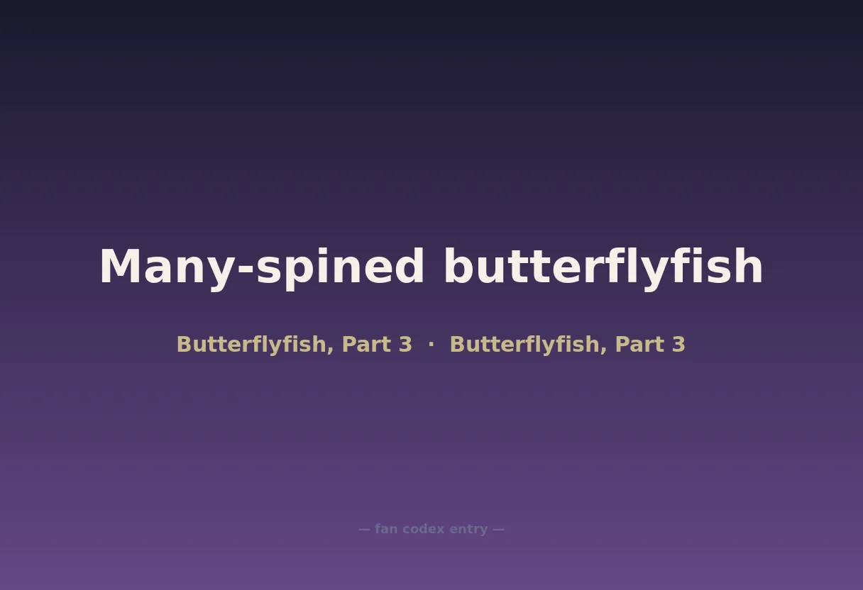 Many-spined butterflyfish