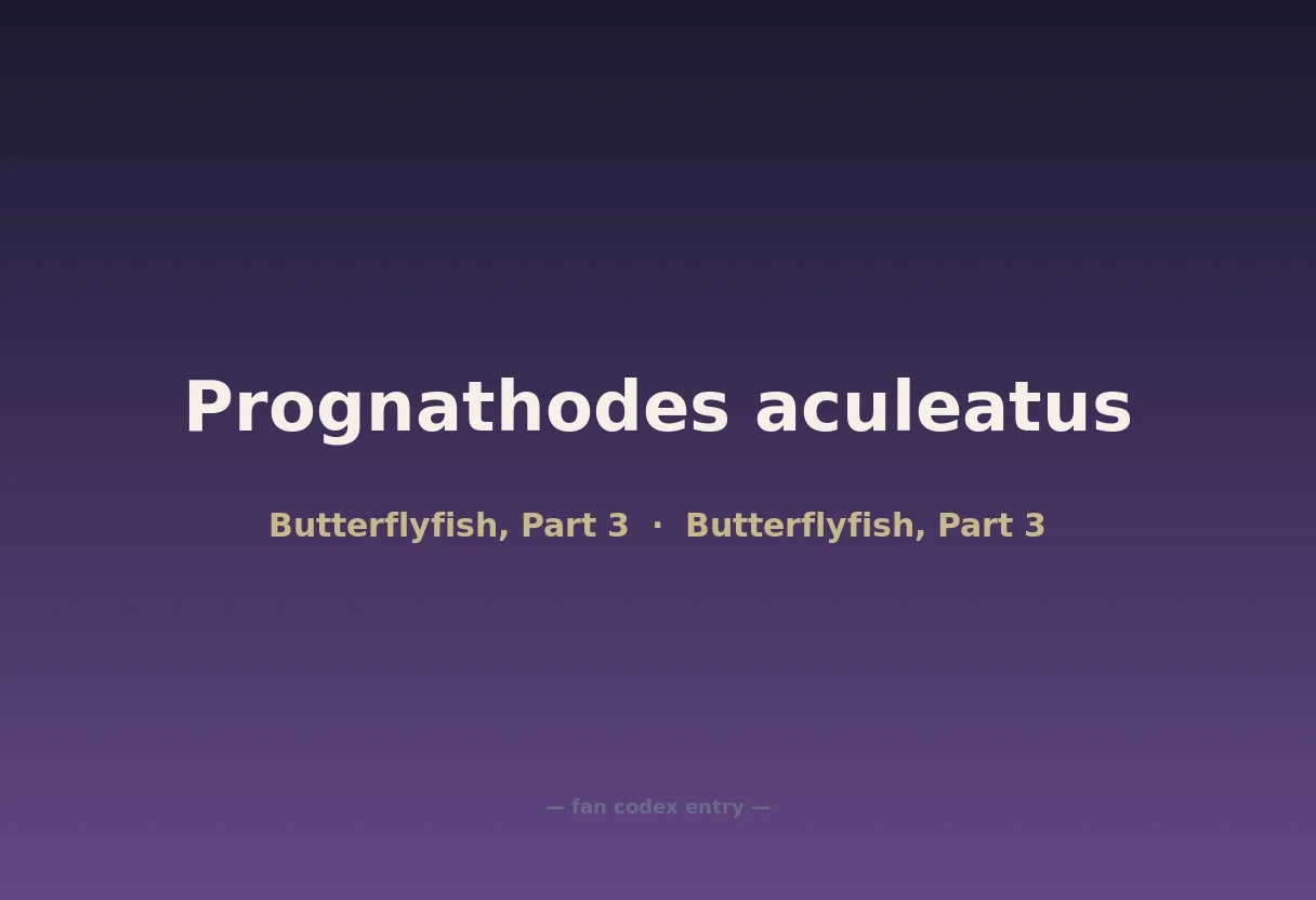 Prognathodes aculeatus