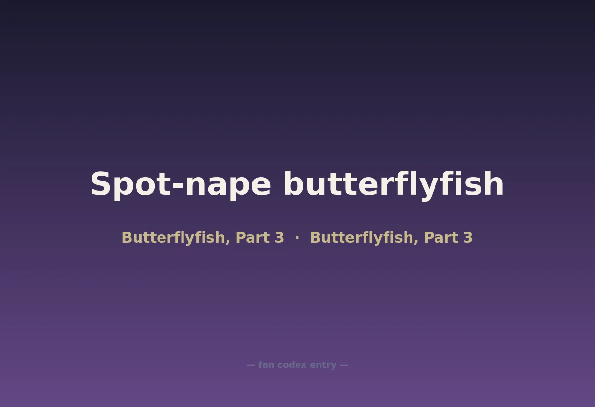 Spot-nape butterflyfish