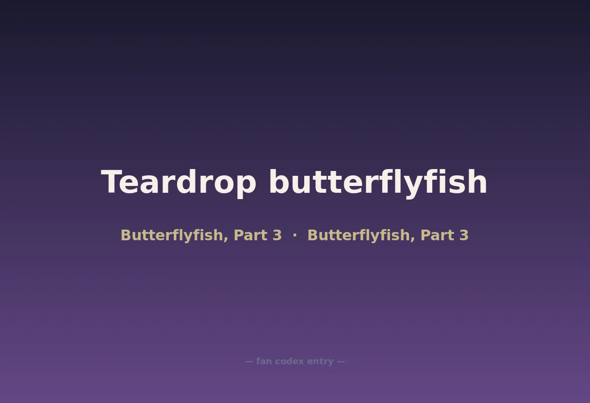 Teardrop butterflyfish