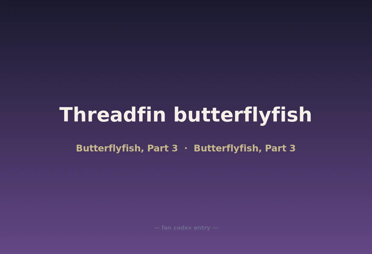 Threadfin butterflyfish