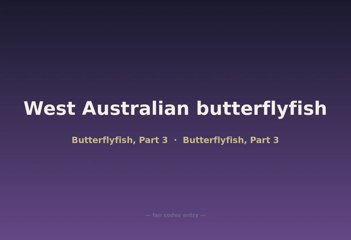 West Australian butterflyfish