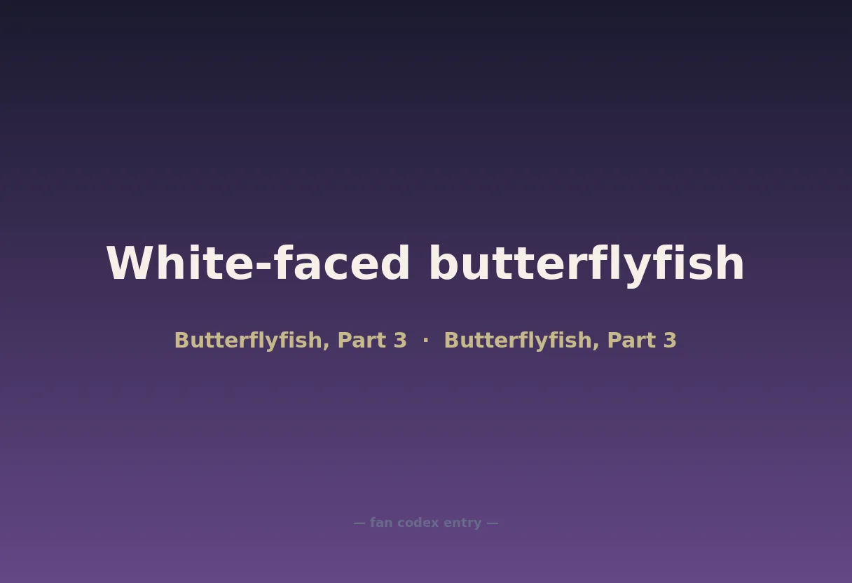 White-faced butterflyfish