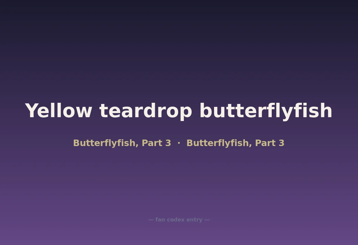 Yellow teardrop butterflyfish