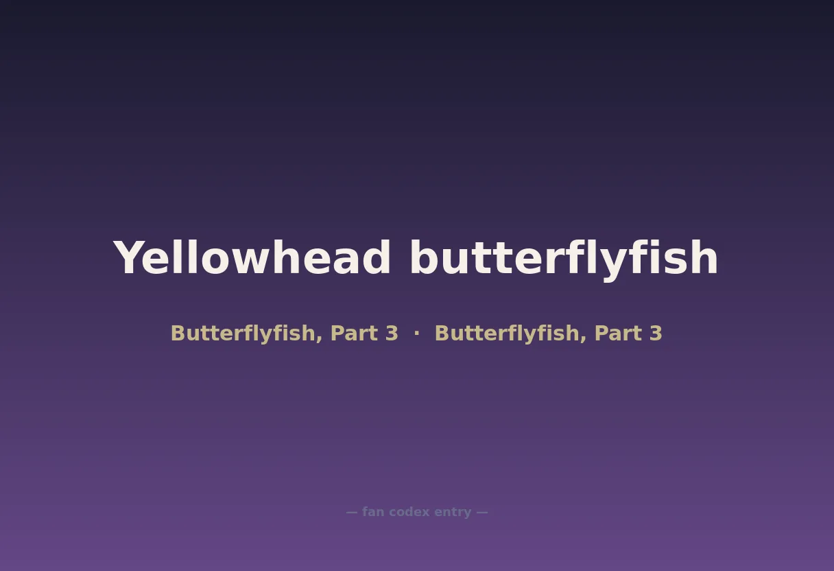 Yellowhead butterflyfish