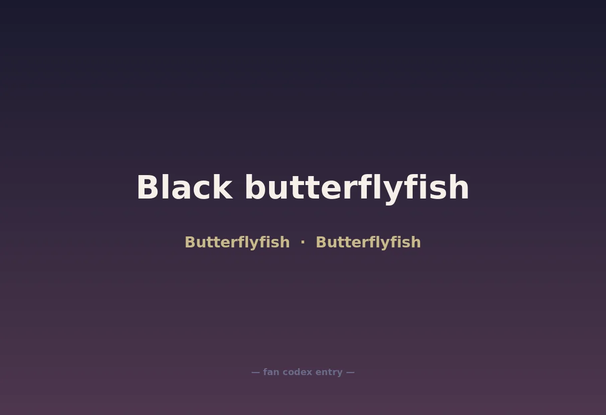 Black butterflyfish