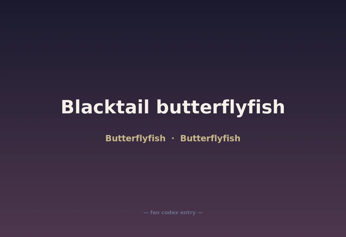 Blacktail butterflyfish