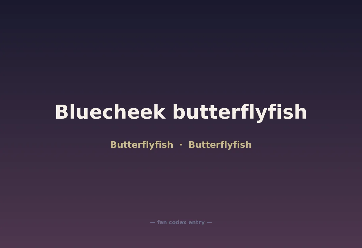 Bluecheek butterflyfish