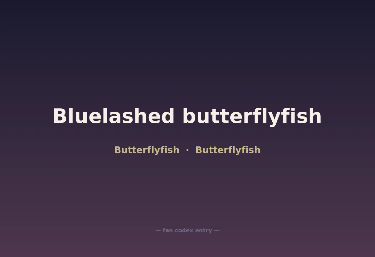 Bluelashed butterflyfish
