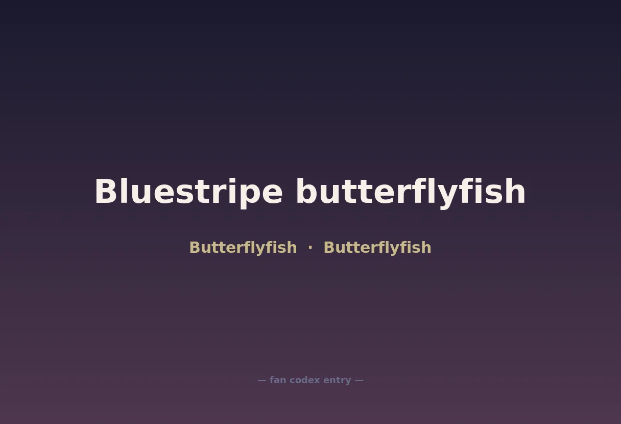 Bluestripe butterflyfish