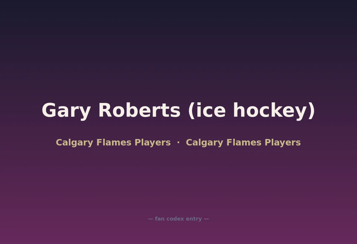Gary Roberts (ice hockey)