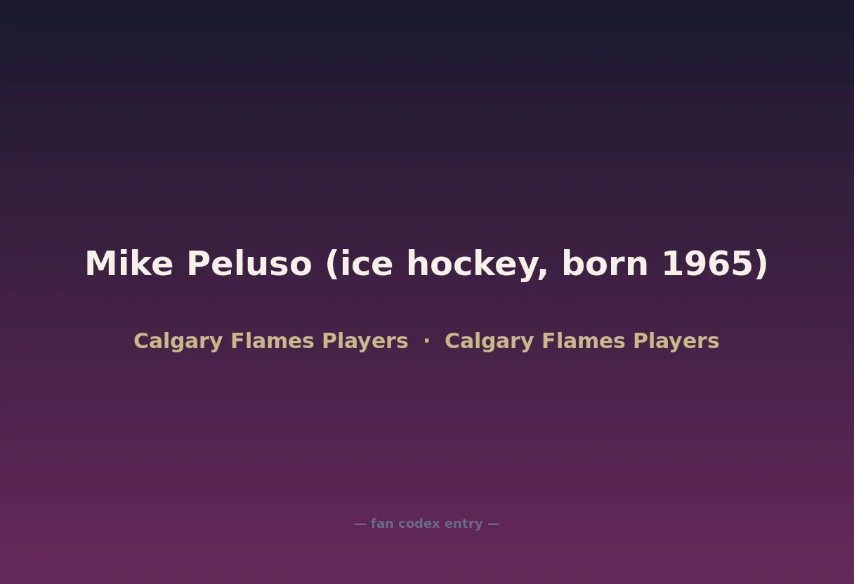 Mike Peluso (ice hockey, born 1965)