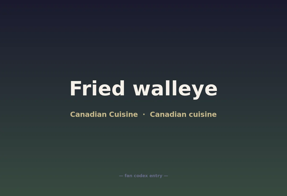 Fried walleye