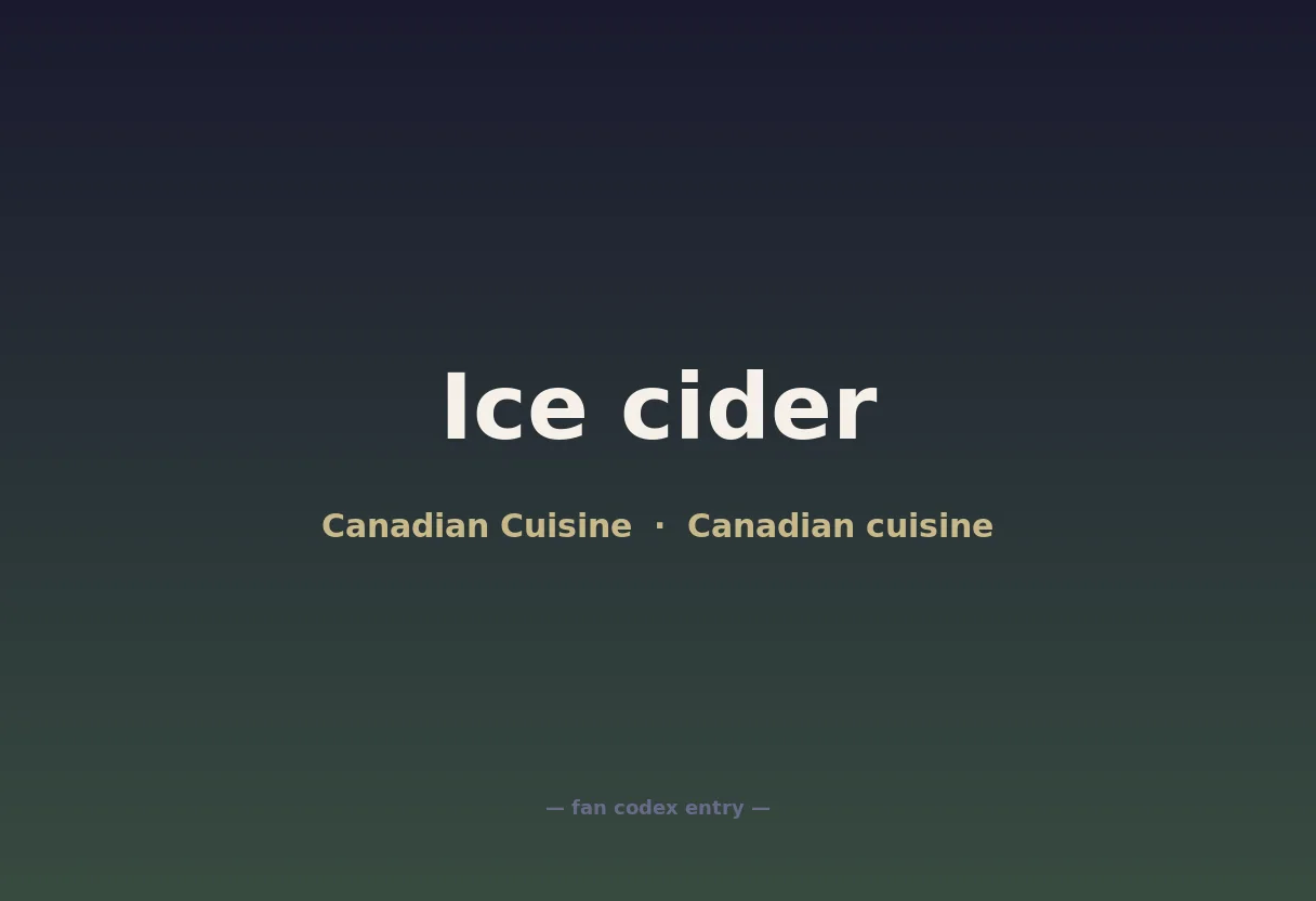 Ice cider