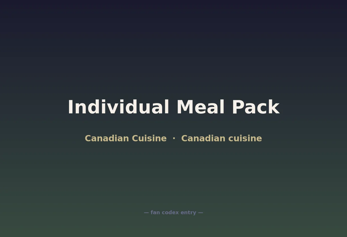 Individual Meal Pack