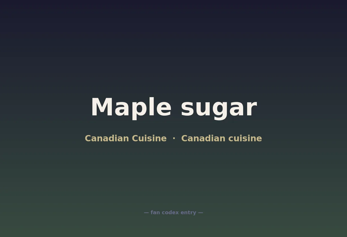 Maple sugar