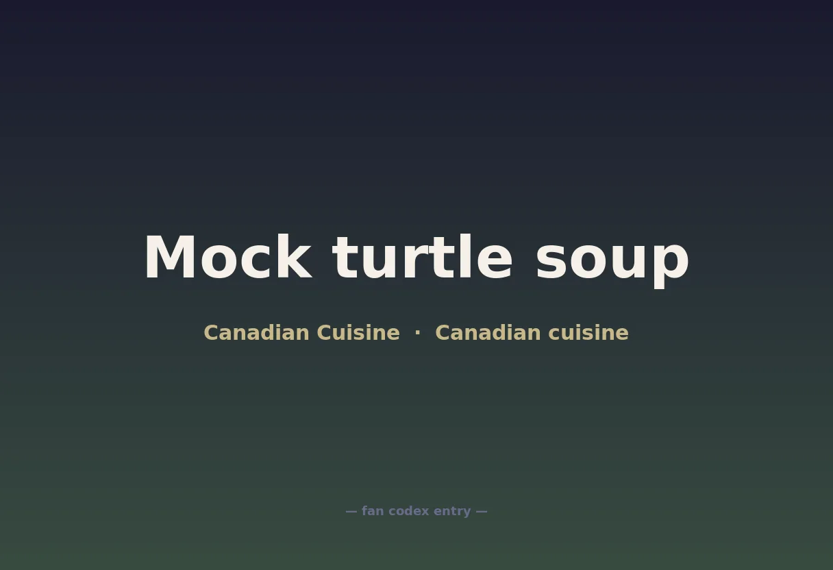 Mock turtle soup