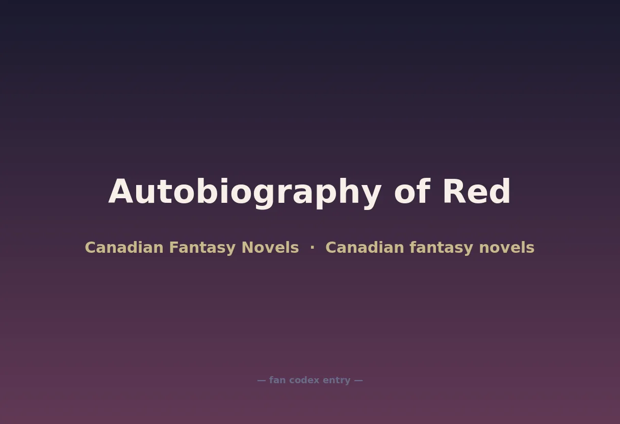 Autobiography of Red