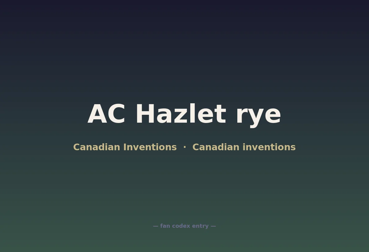 AC Hazlet rye