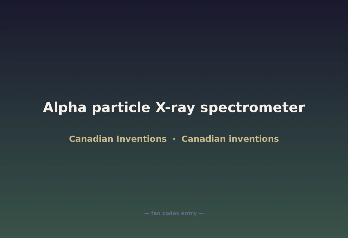 Alpha particle X-ray spectrometer