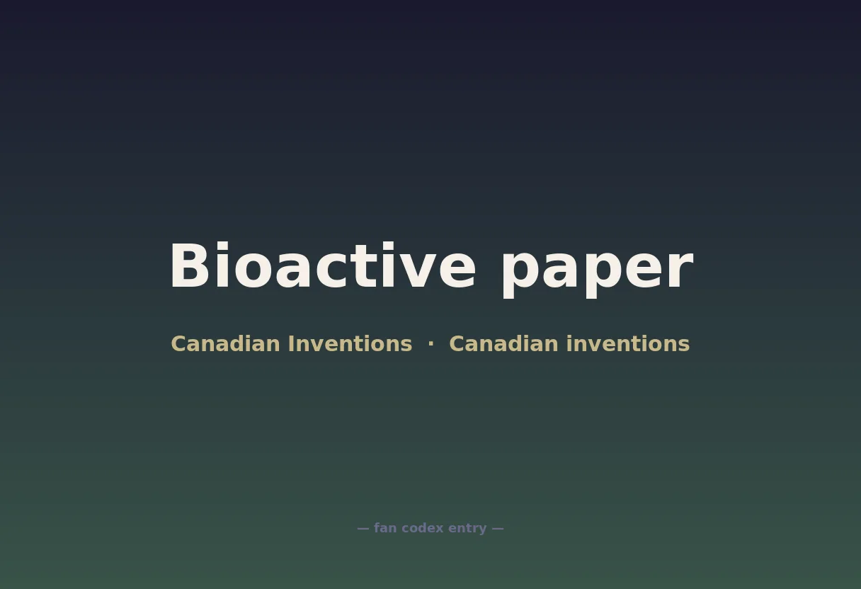 Bioactive paper