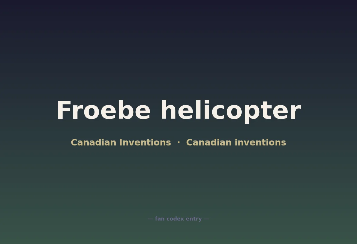 Froebe helicopter