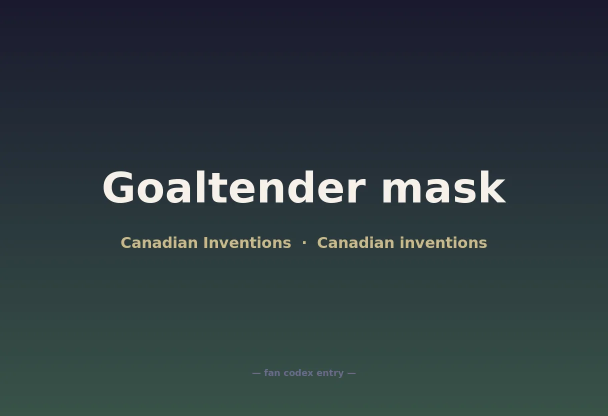 Goaltender mask