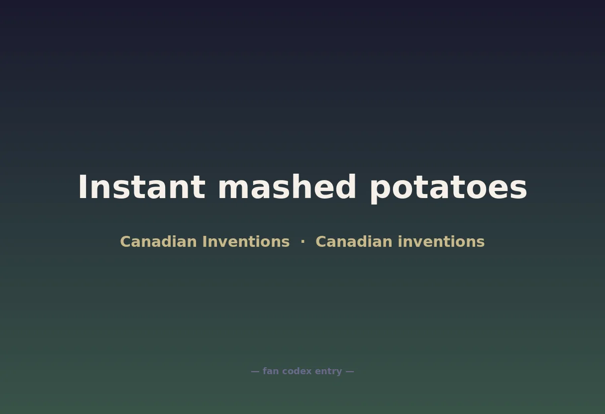 Instant mashed potatoes