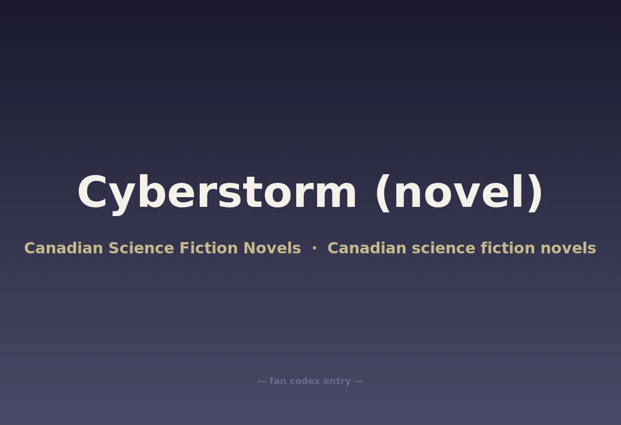 Cyberstorm (novel)