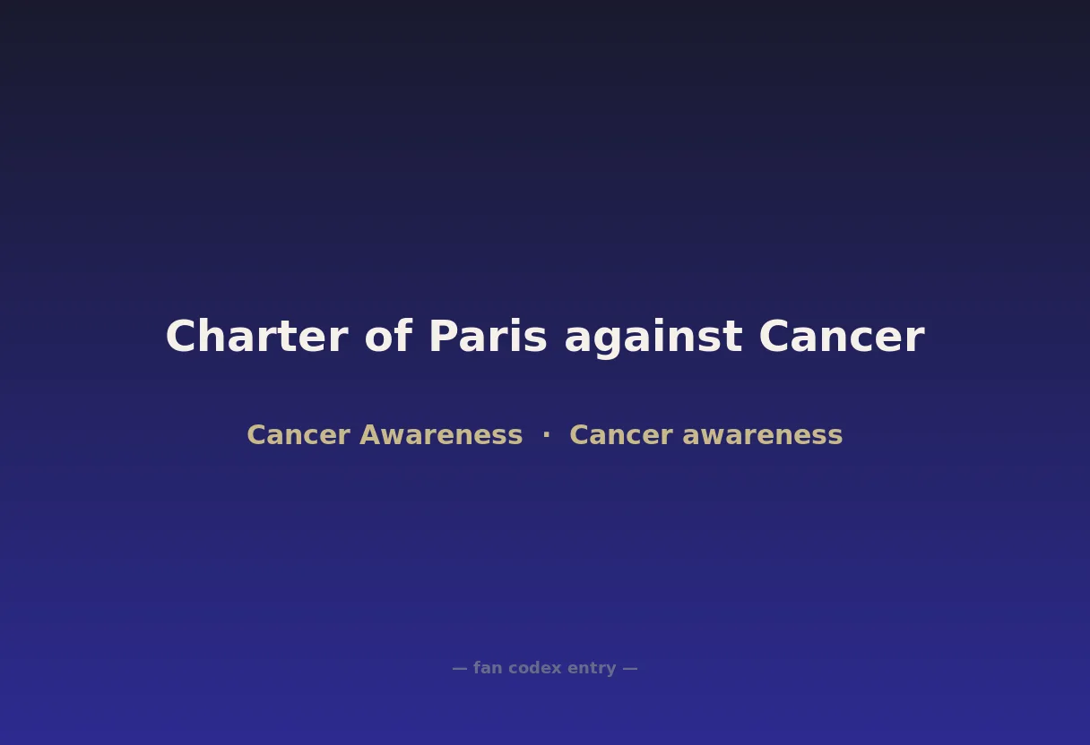 Charter of Paris against Cancer