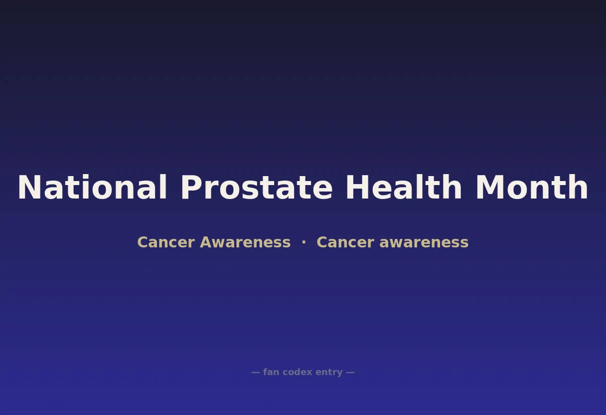 National Prostate Health Month