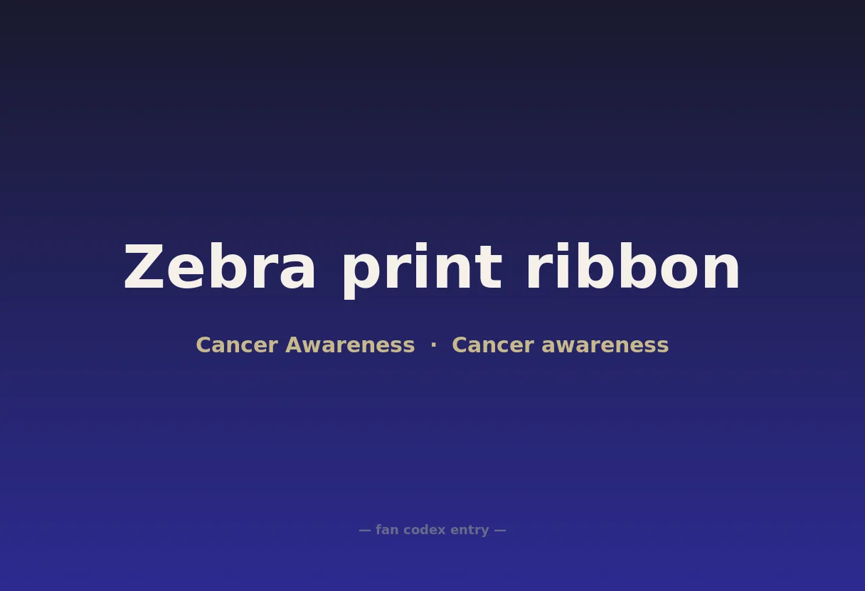 Zebra print ribbon