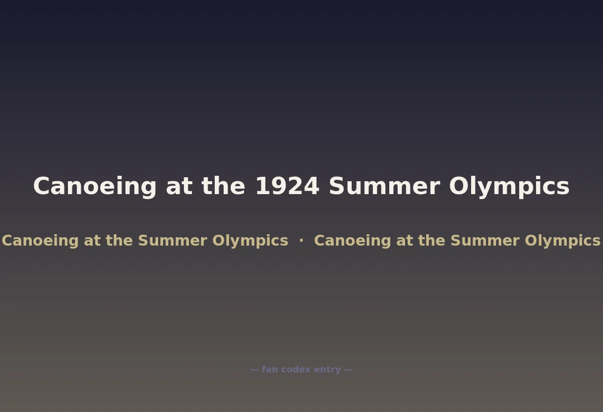 Canoeing at the 1924 Summer Olympics