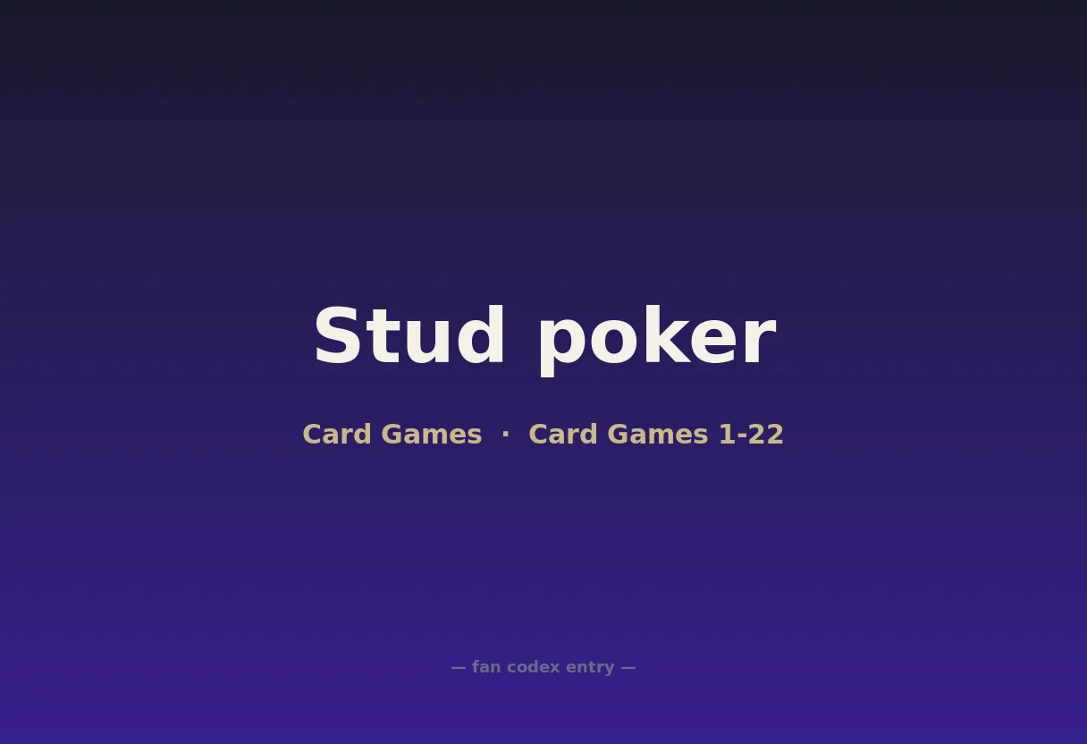 Stud poker