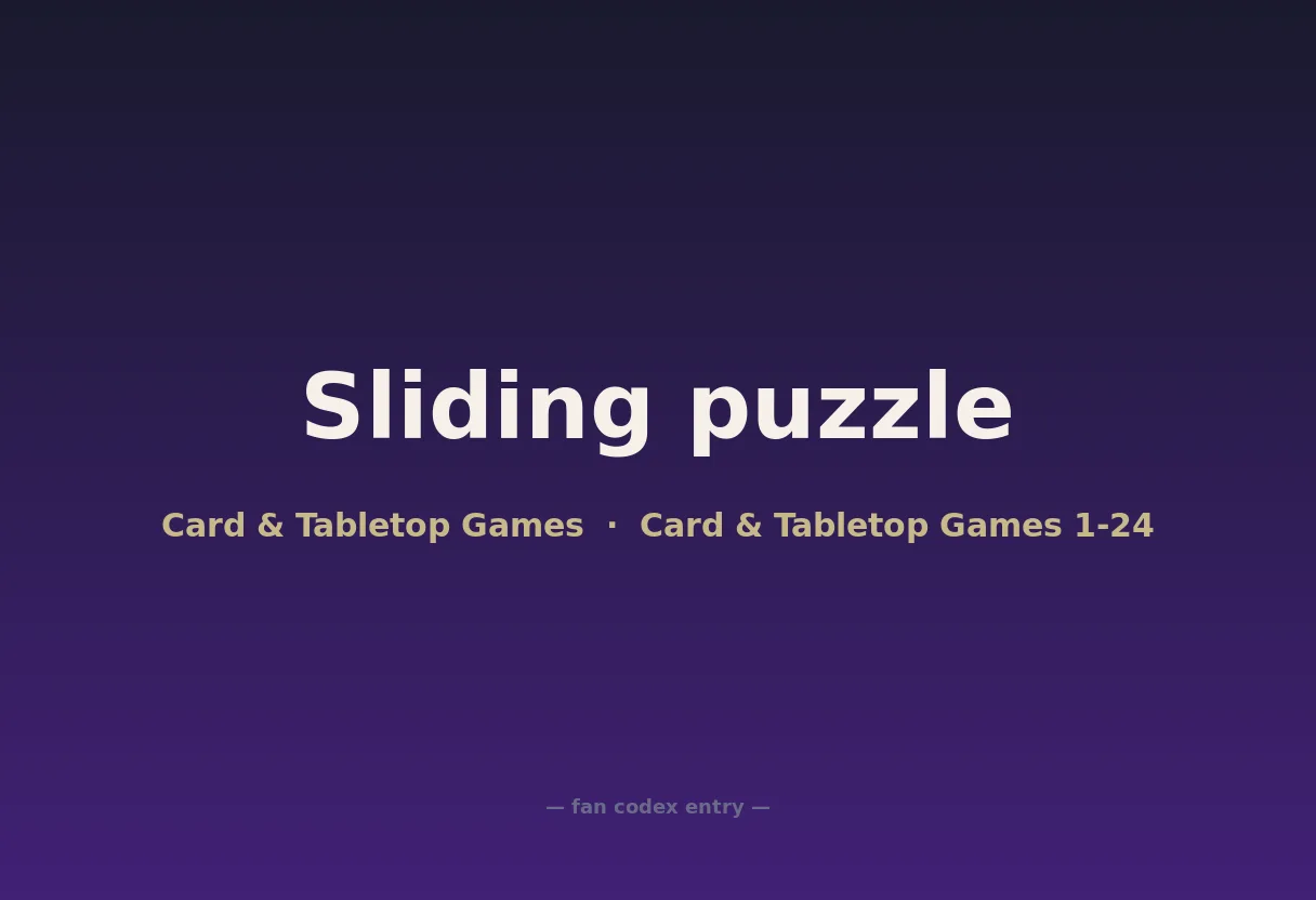 Sliding puzzle