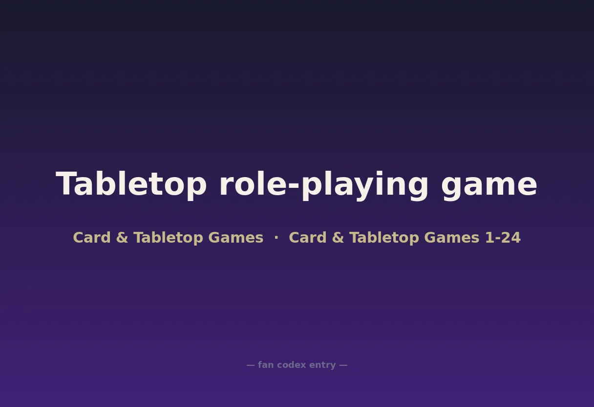 Tabletop role-playing game