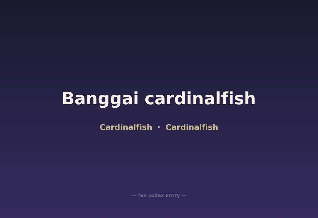 Banggai cardinalfish
