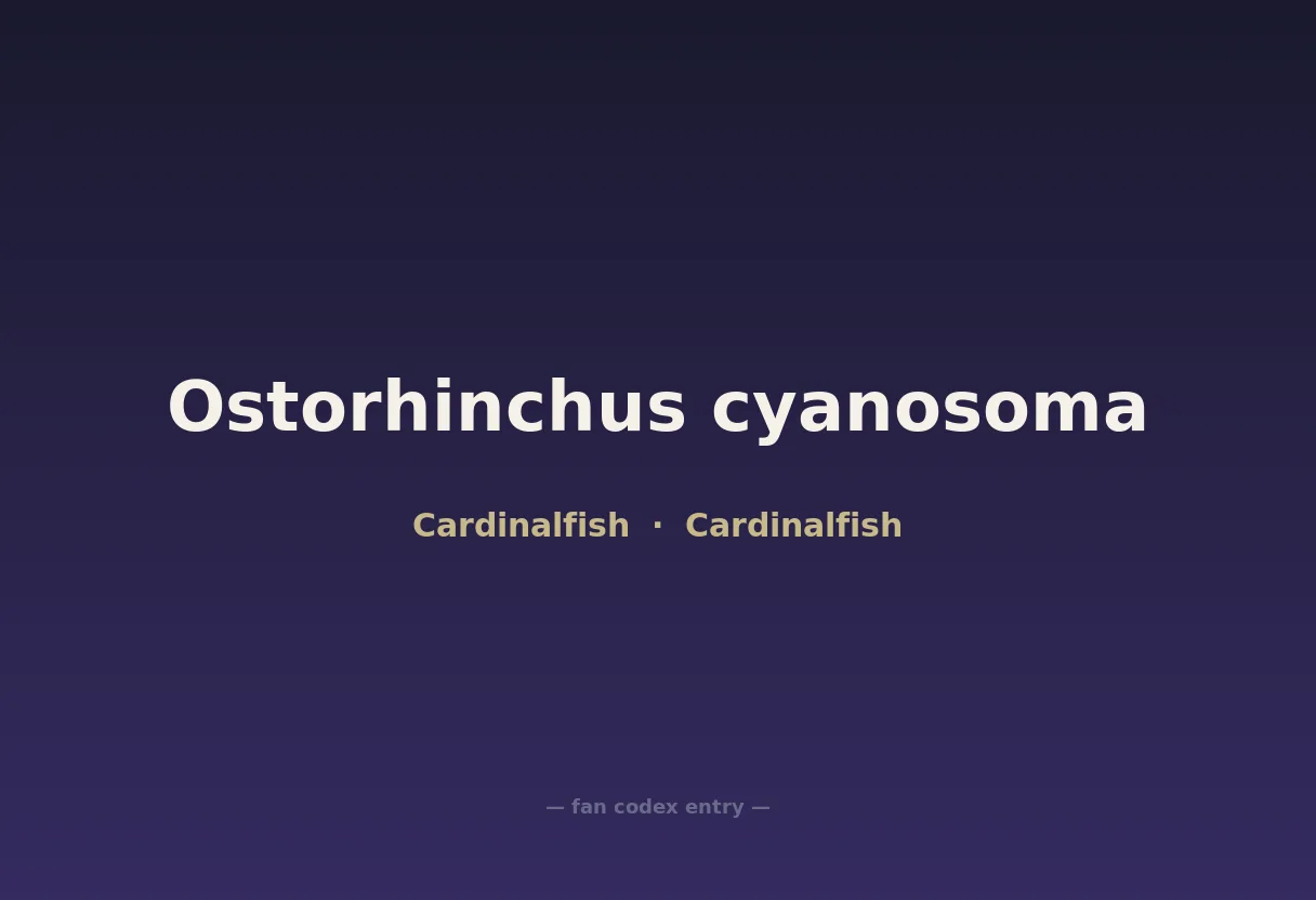 Ostorhinchus cyanosoma