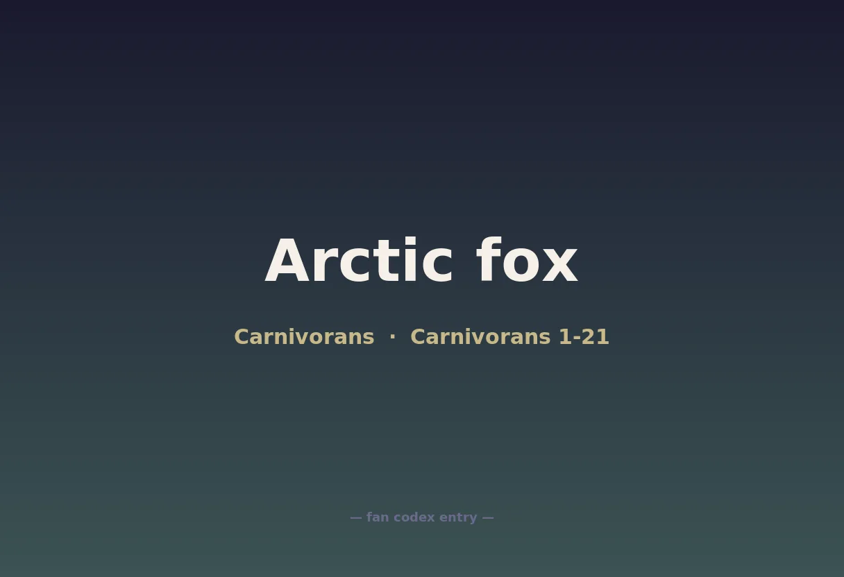 Arctic fox