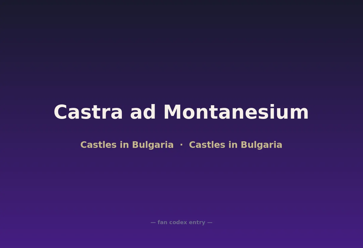 Castra ad Montanesium