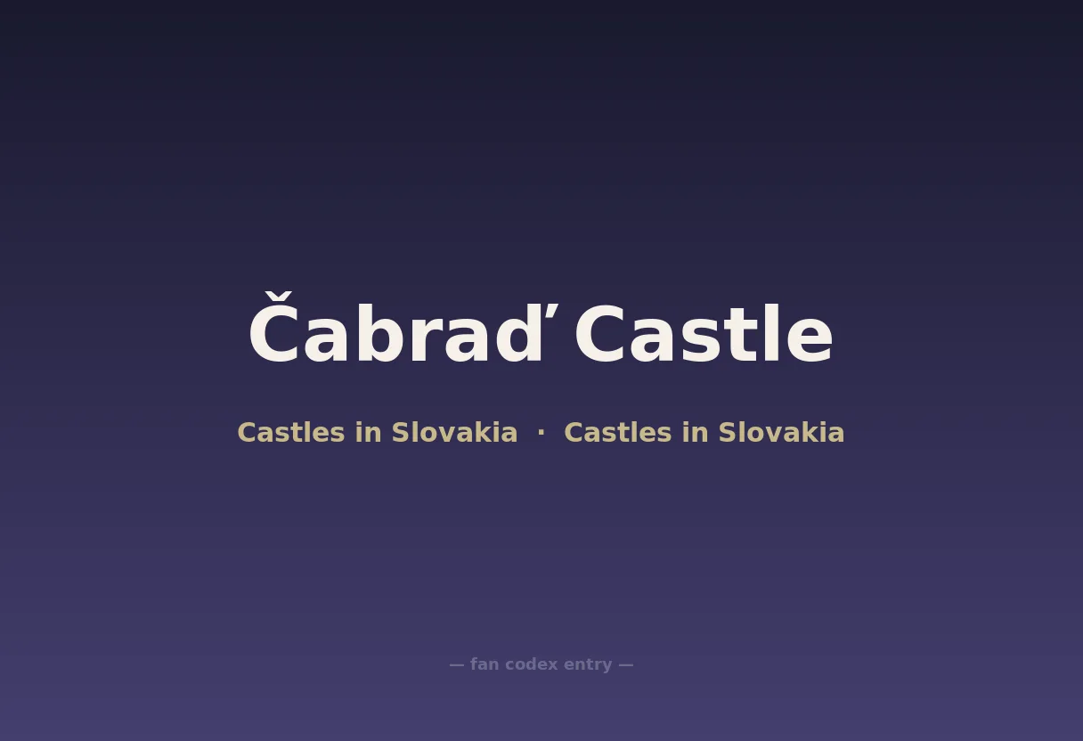 Čabraď Castle