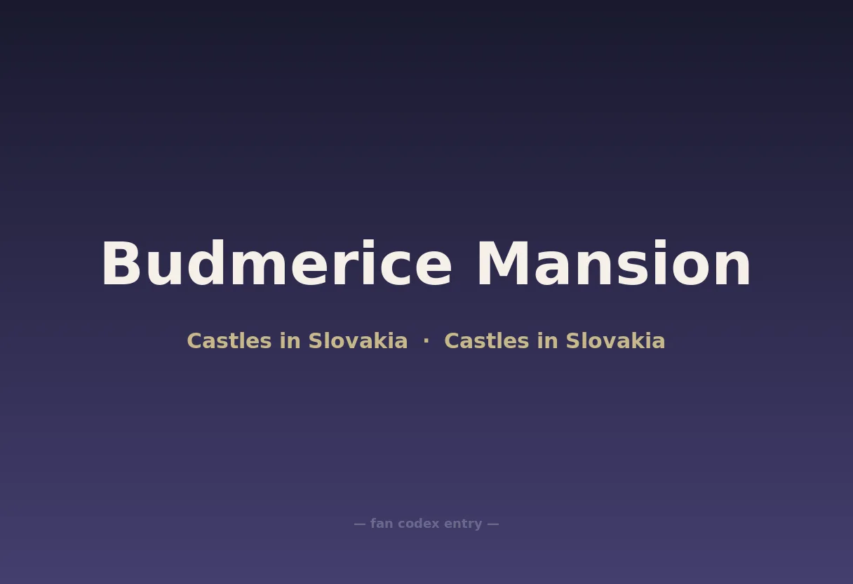 Budmerice Mansion