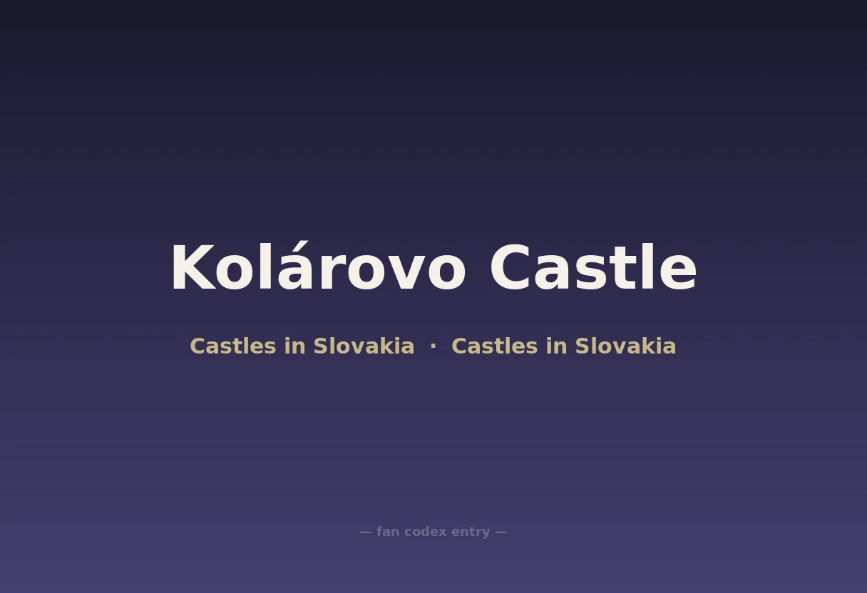 Kolárovo Castle