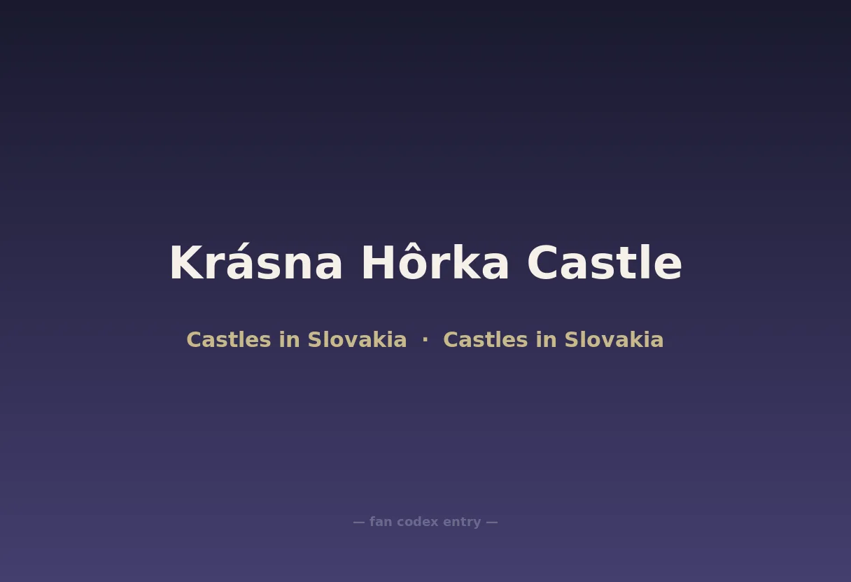 Krásna Hôrka Castle