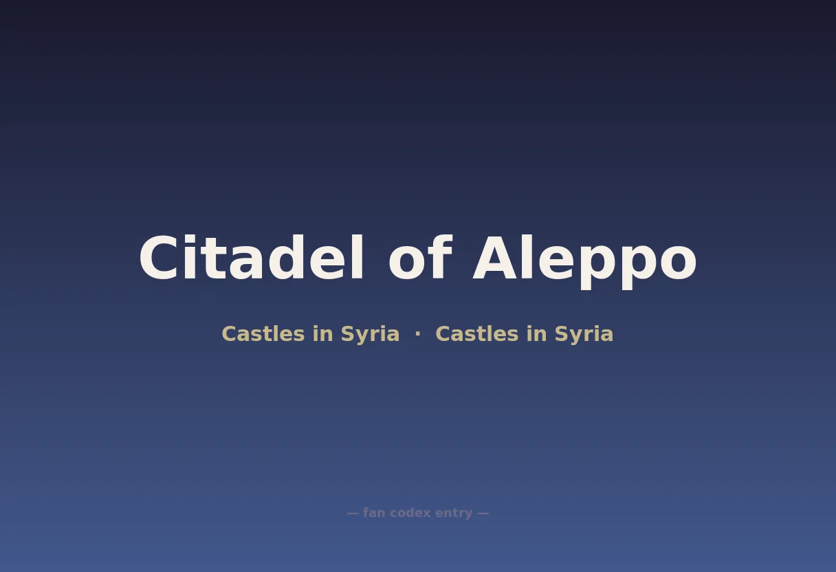 Citadel of Aleppo