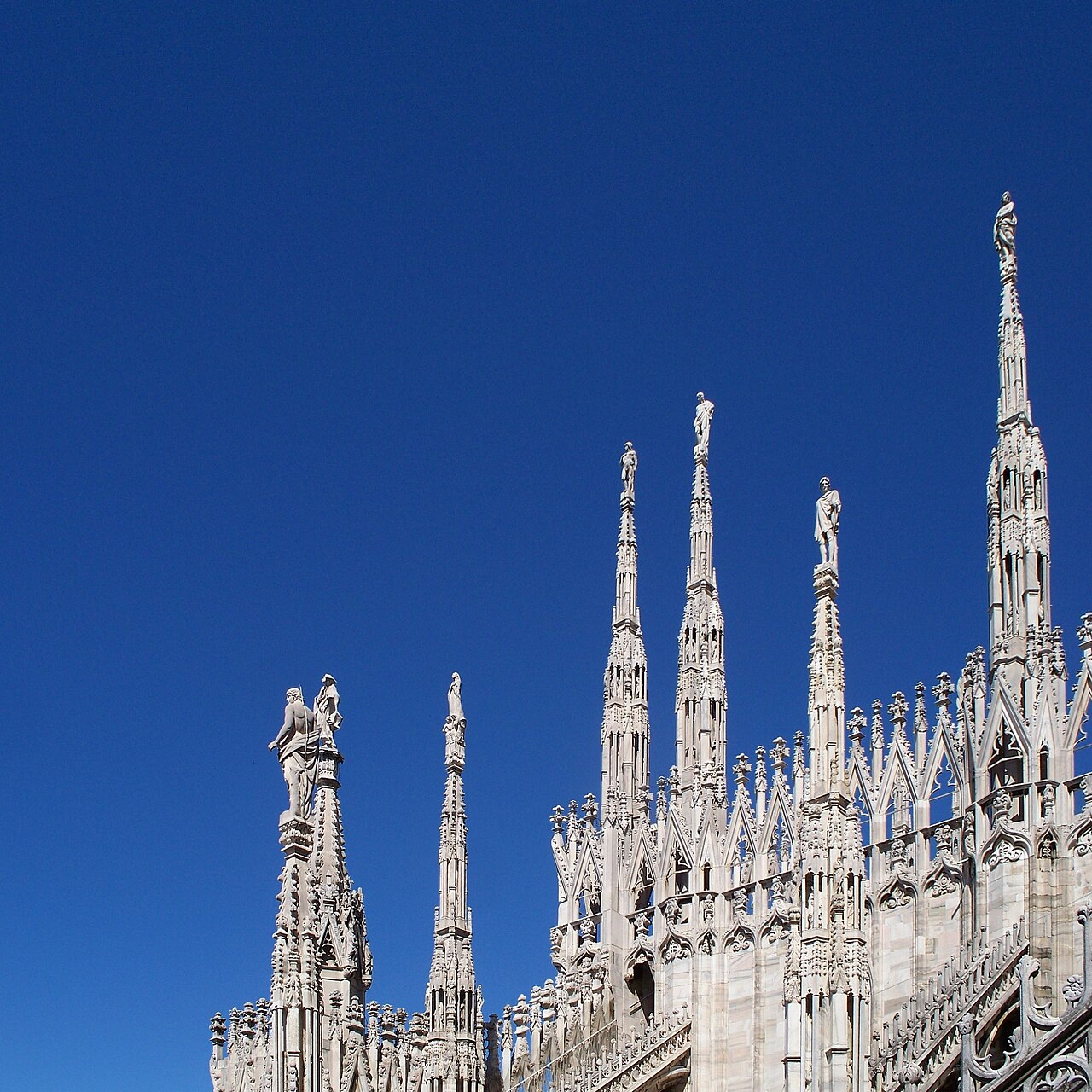 Cathedral in Milan, Italy. Sight from Duomo's roof