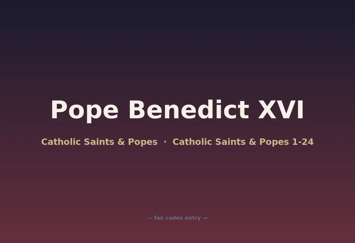 Pope Benedict XVI