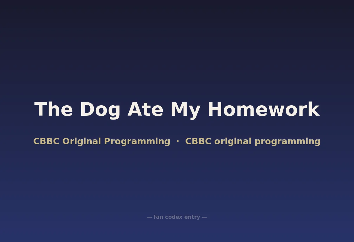 The Dog Ate My Homework
