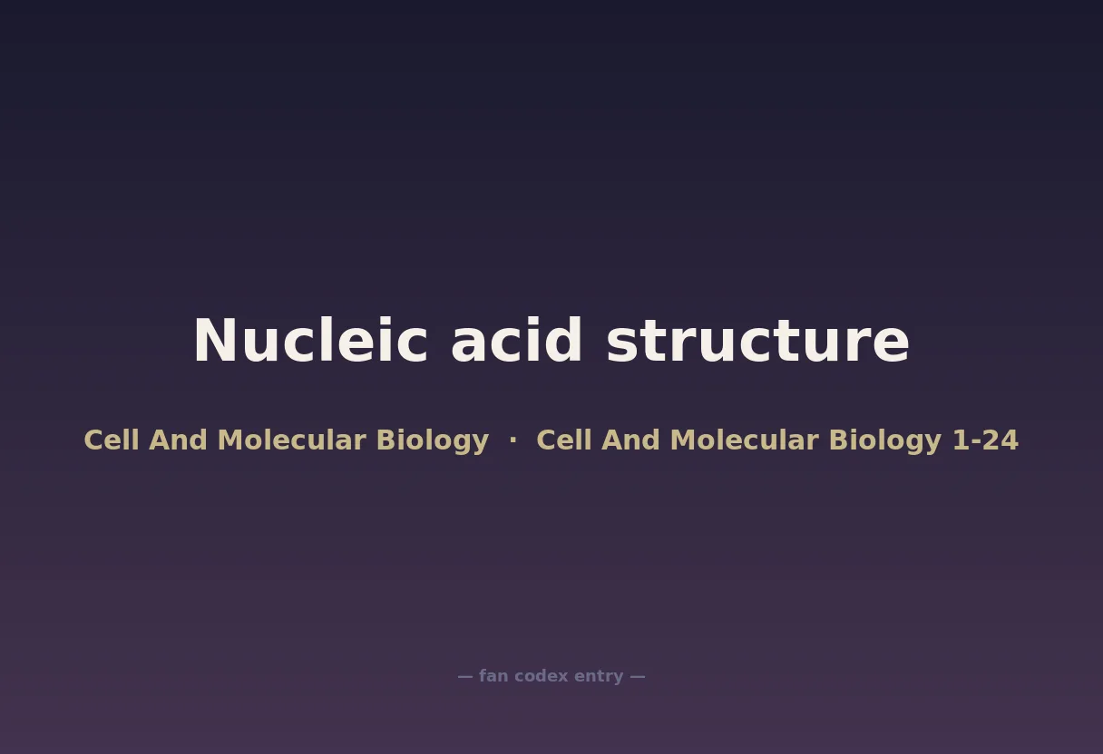 Nucleic acid structure