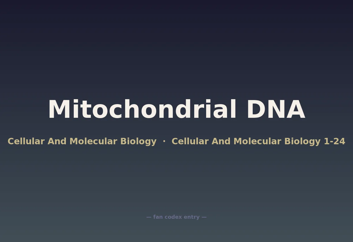 Mitochondrial DNA